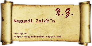 Negyedi Zalán névjegykártya